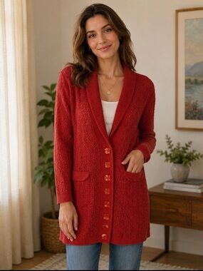 Anthropologie Sparrow Lambswool Cardigan size L